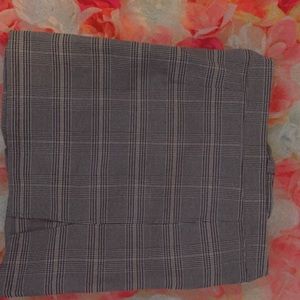A plaid skirt